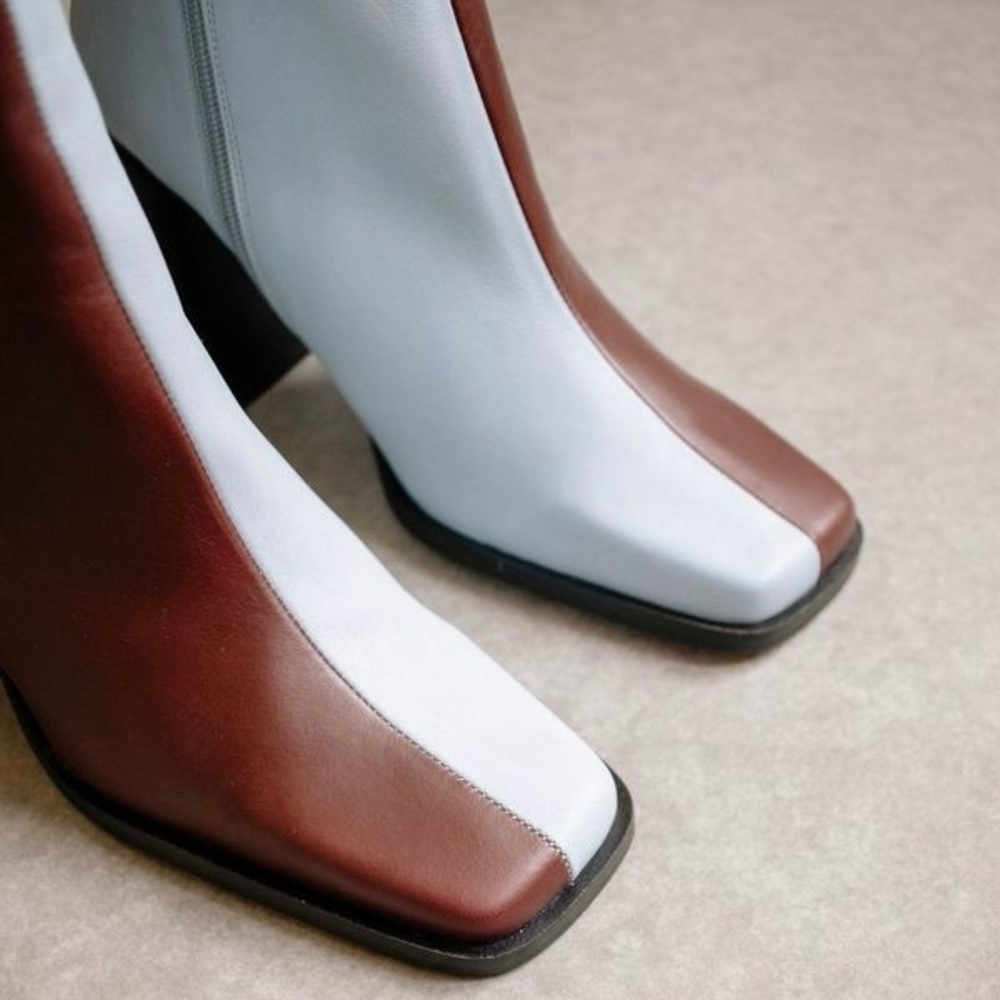 Alohas South Bicolor Boots - Blue & Dark Burgundy - Picture 5 of 12